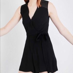 New Sandro Wrap Style Playsuit Romper Black